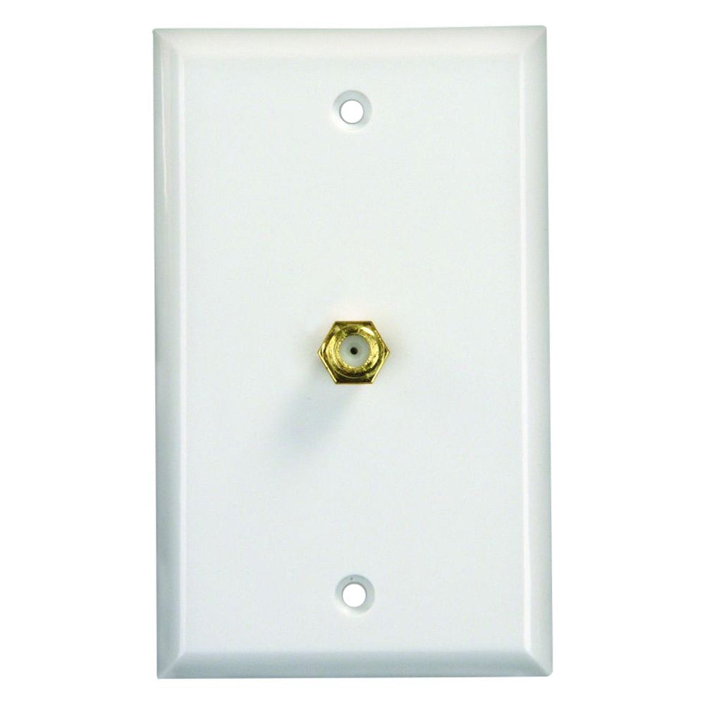 JR Products 47785 Interior Cable TV Plate - Universal Fit, Polar
