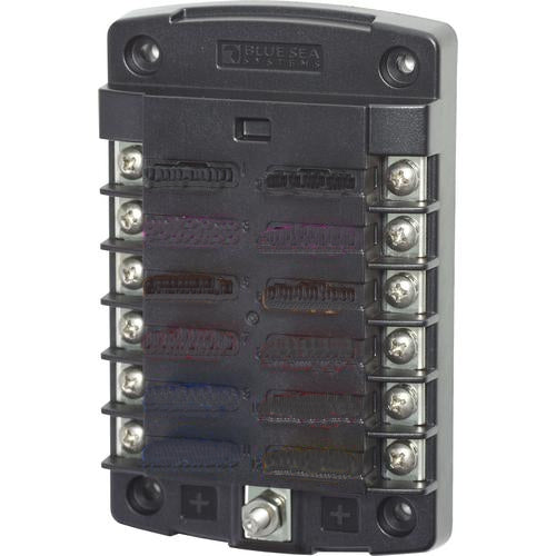 Blue Sea Fuse Block Stblade 12CIRC 5034-BSS