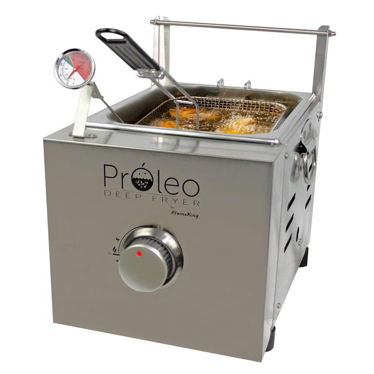 Flame King Tabletop Propane Deep Fryer with Oil