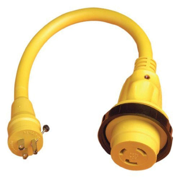 Marinco by Pigtail Adapter, 30A / 125V Locking