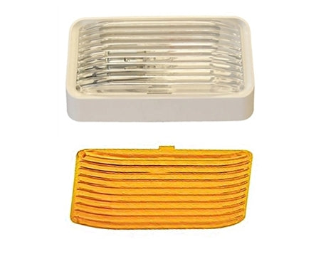 LaSalle Bristol - Porch Light - White - Clear Lens