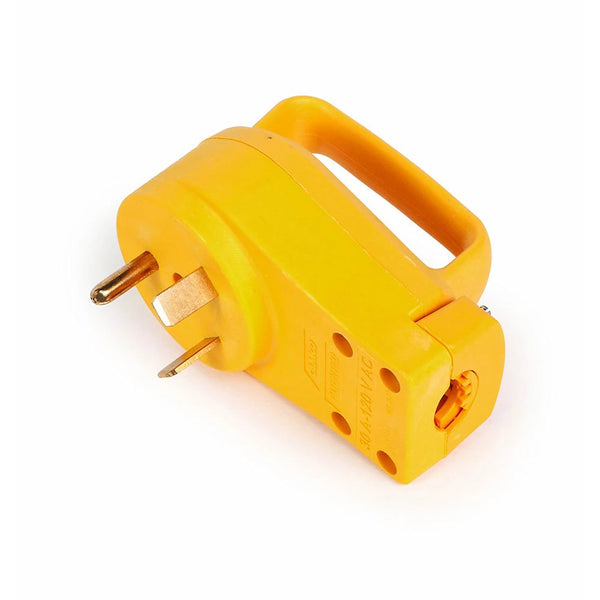 Camco Camco 30A Plug with PowerGrip - Clamshell, Yellow