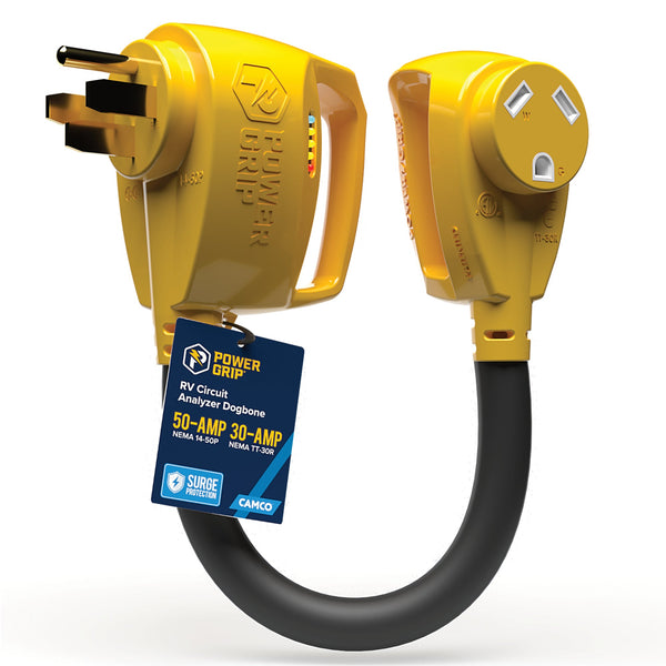Camco PowerGrip-Dogbone 18" 50AM/30AF, Analyzer/Surge