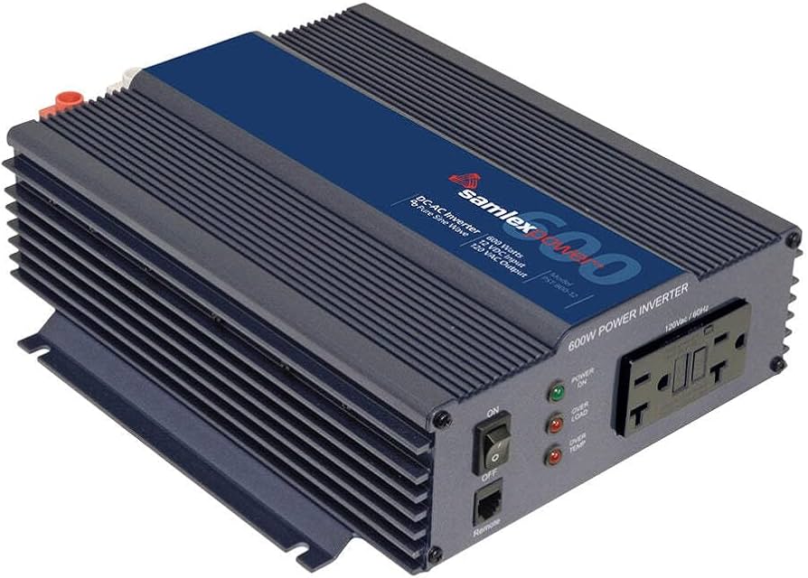 Samlex America 600W Pure Sine Wave Inverter - 12VDC-120VAC