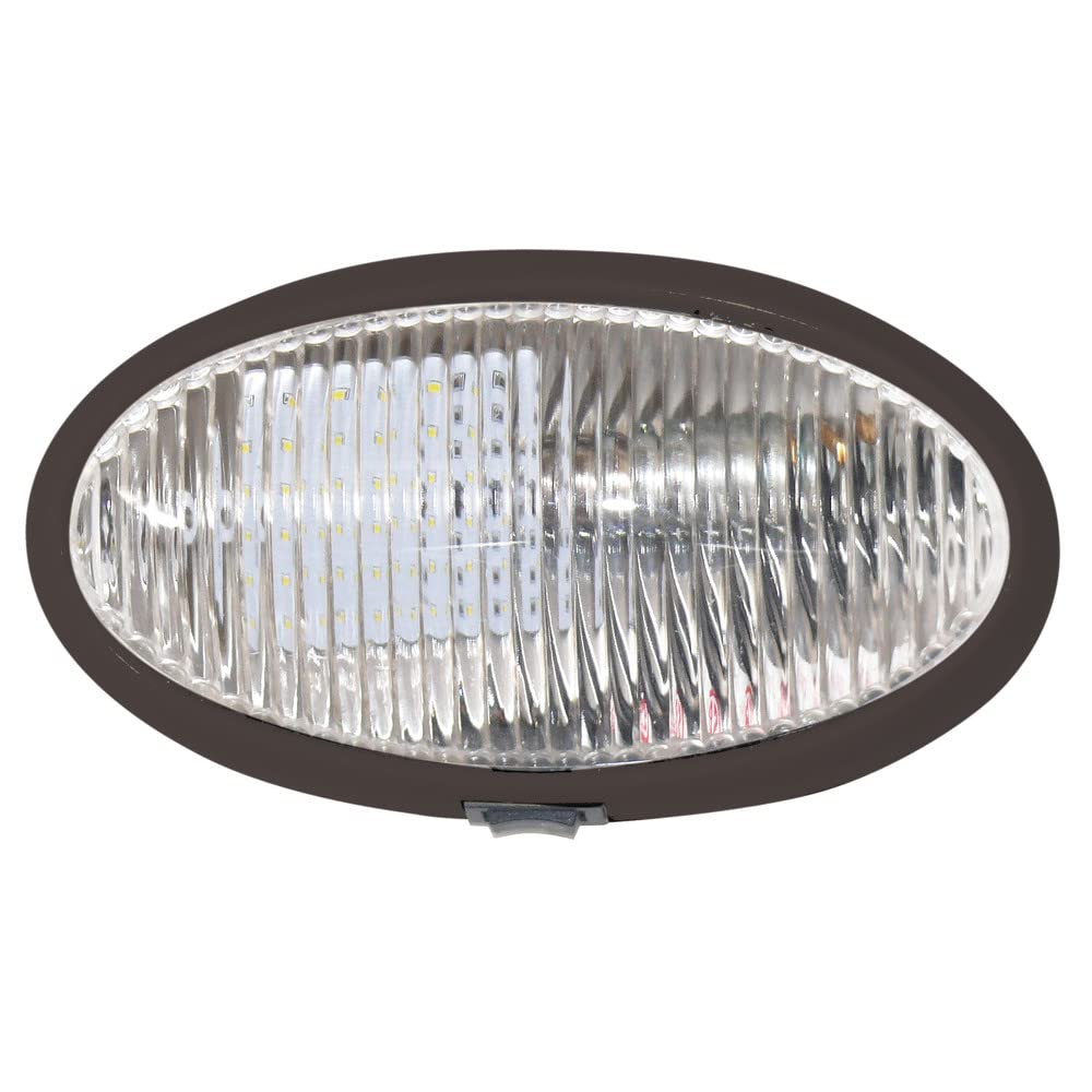 Valterra Oval Porch Light With On/Off Switch - Black