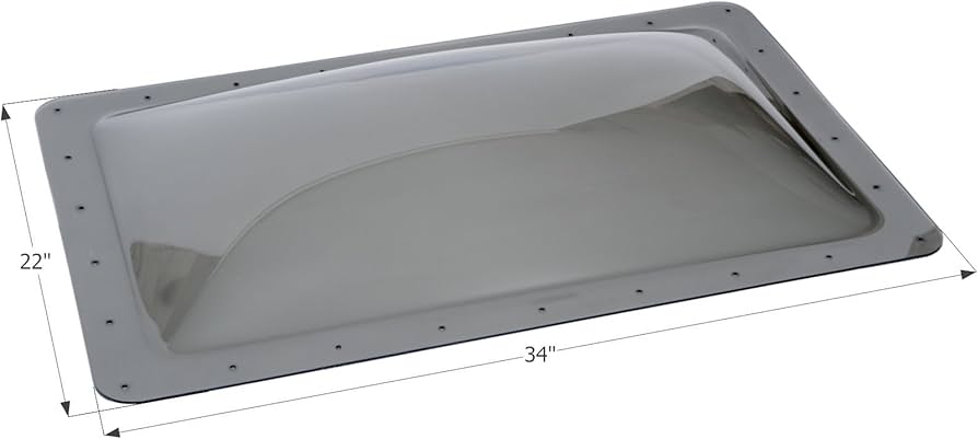 Icon Technologies 12120 - 22"W x 34"L Smoke Rectangular Outer