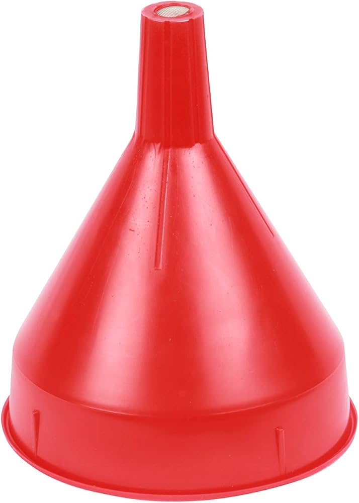 WirthCo Red Safety Funnel with Screen/Strainer
