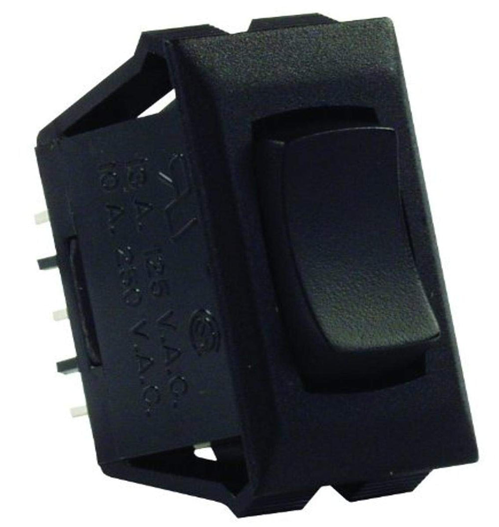 JR Products 12V Mom-On/Off/Mom-On Switch, Black