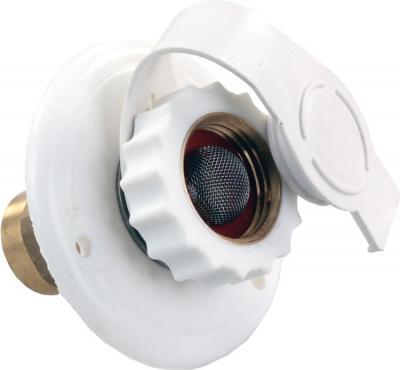 JR Products White Plastic City Water Flange 62135