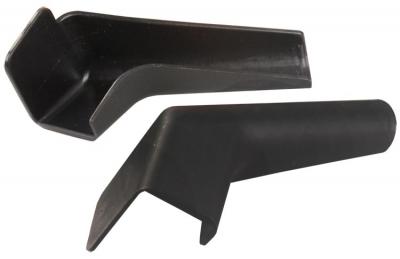 JR Products Extended Rain Gutter Spout, Rigid, Black