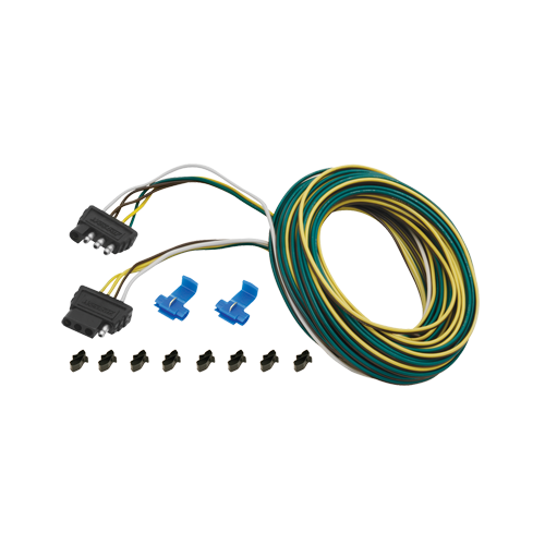 Wesbar Wiring Connector, 4-Way Flat Trailer End, 25 ft. Length Wire
