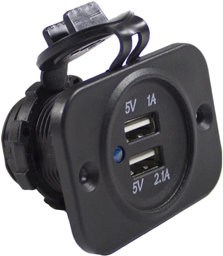 WirthCo Dual USB Port With Weatherproof Cover, 5V, 3.1A
