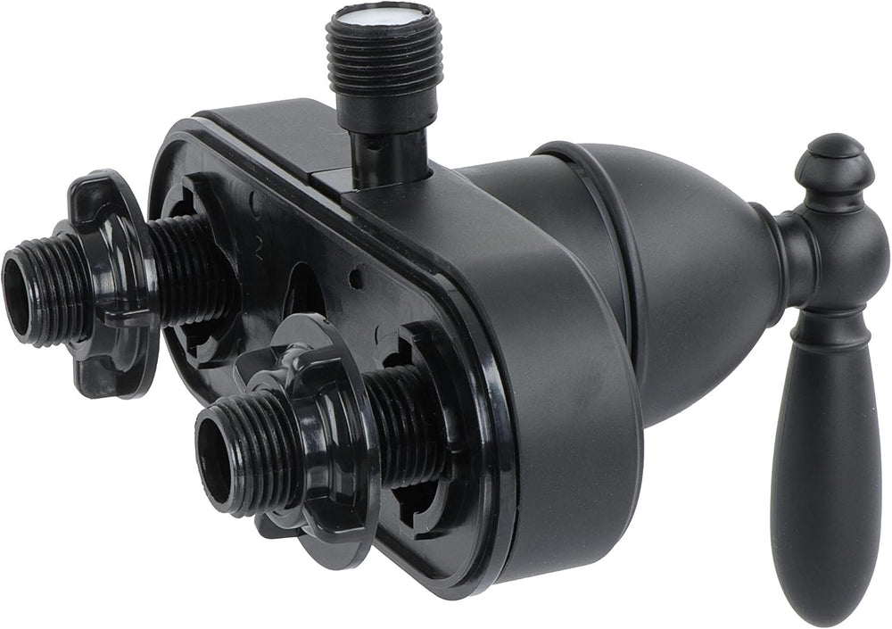 Empire Faucets 4" RV matte black single handle shower valve with vacuum