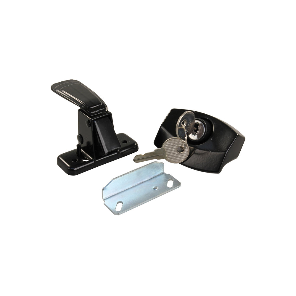 JR Products Black Locking Camper Door Latch