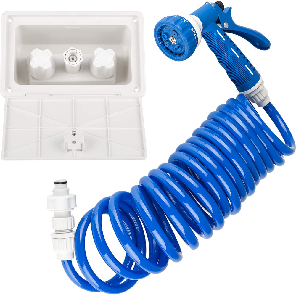 Dura Faucet DF-SA189-BK Exterior Spray Port Kit With Multi-Spray Hose