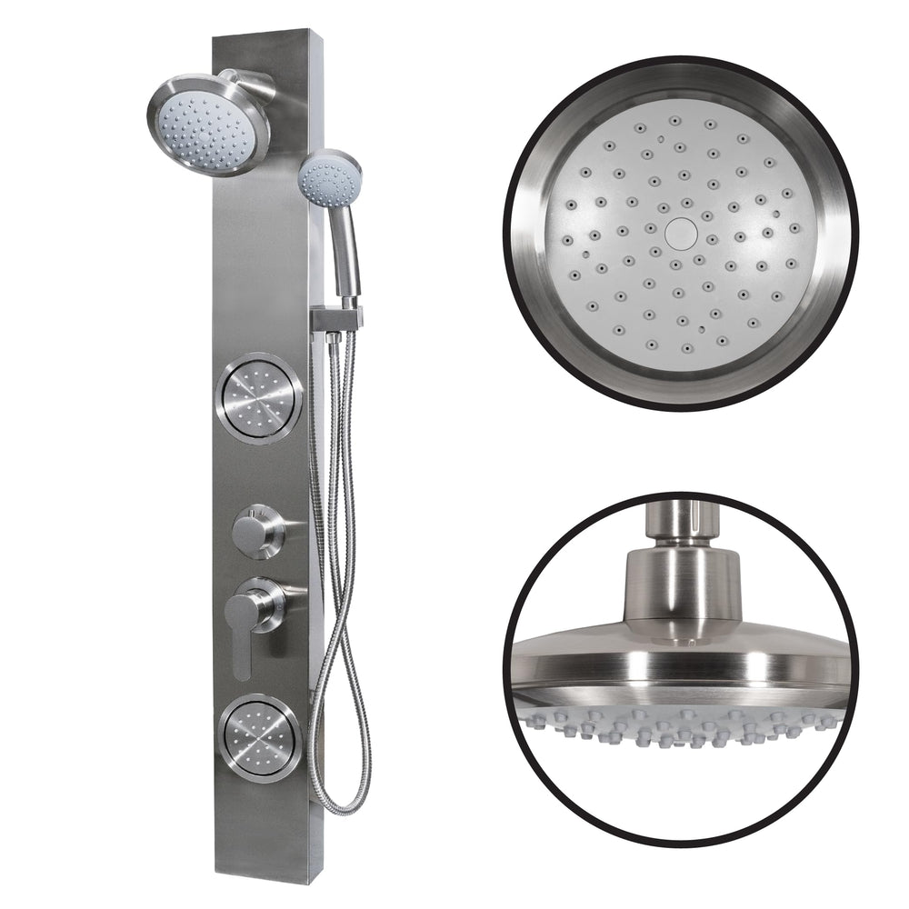 Dura Faucet RV 4-Spray Rain Shower Panel DF-SA914-SN