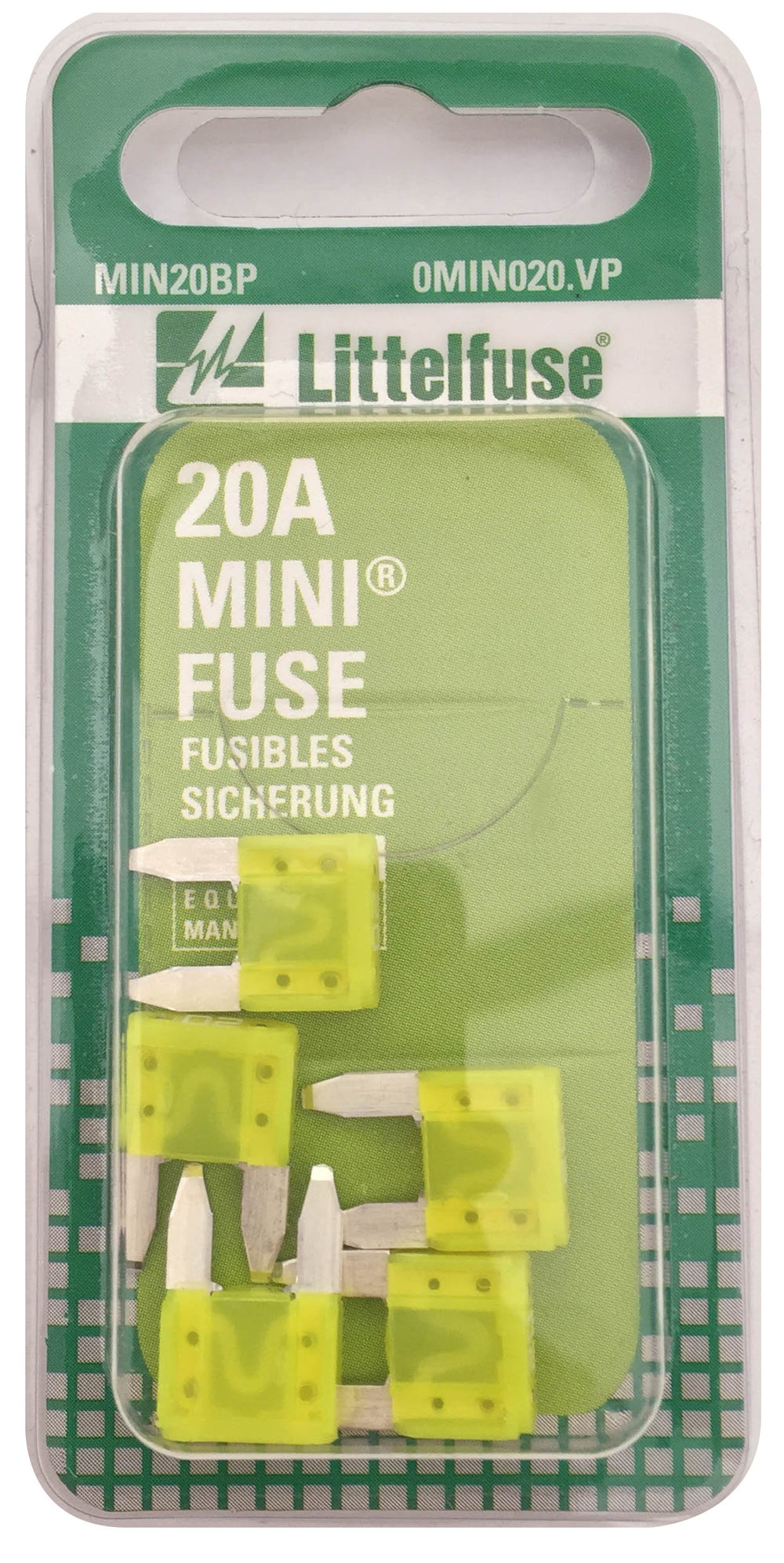 Littelfuse MINI Series Blade Fuses/Shunts MIN20BP