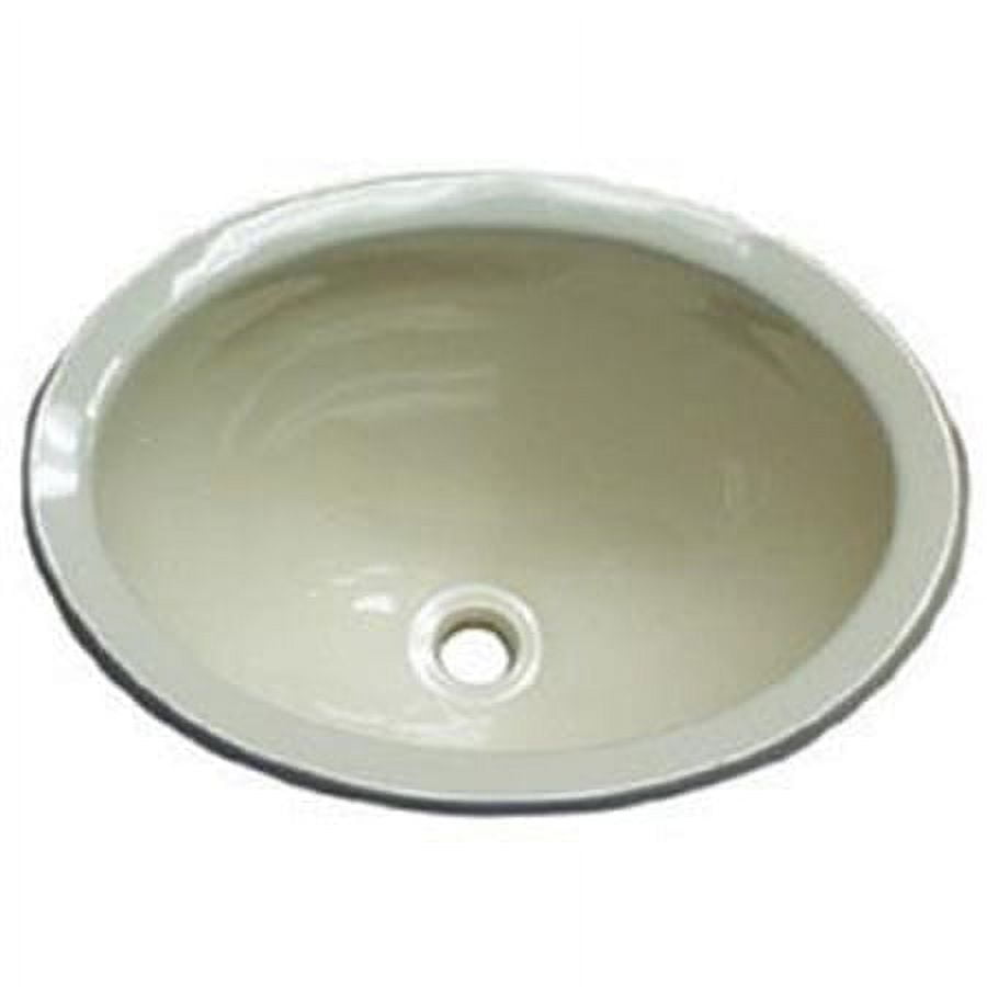 Lasalle Bristol Oval Sink 10"X13" With Cleanout Plug - White