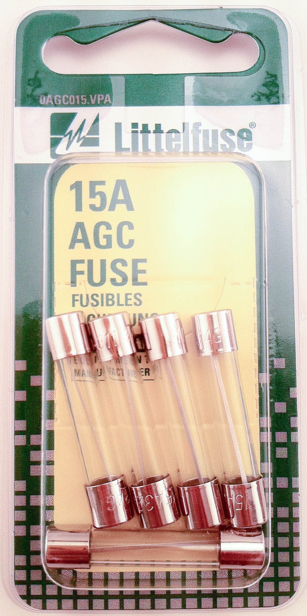 Littelfuse AGC Series Glass Fuses AGC15BP