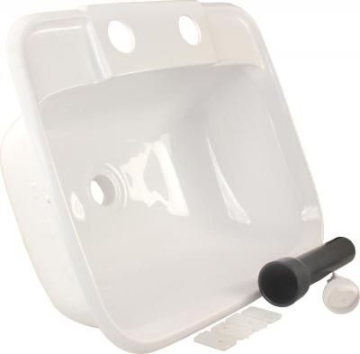 JR Products White Molded Lavatory Sink