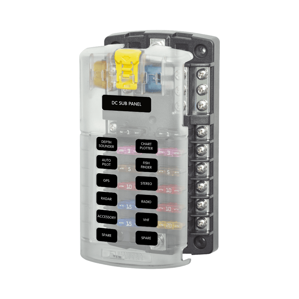 Blue Sea Fuse Block St Blade 12CIR 5026-BSS