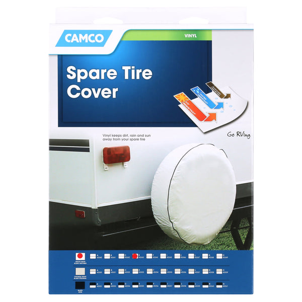 Camco Vinyl Spare Tire Cover - Arctic White 34"