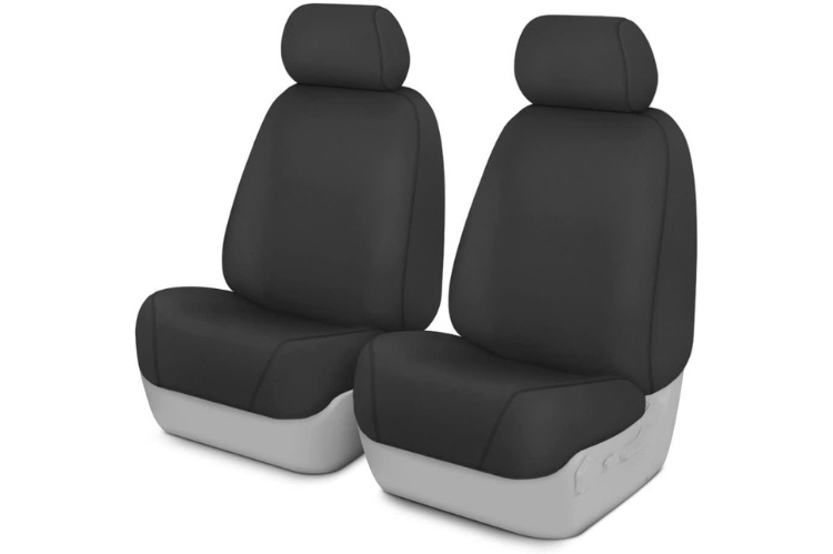 Covercraft Custom Seat Cover; Polycotton; Charcoal; w/Bucket