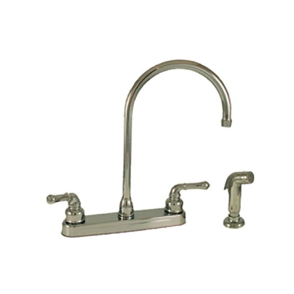 Empire Faucets 8 in. Non-Metal Kitchen Faucet with Gooseneck Spout & Sprayer