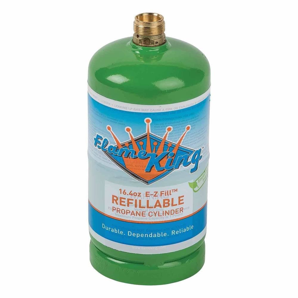 Flame King 1LB Refillable LP Cylinder, 16.4oz., Green Model #