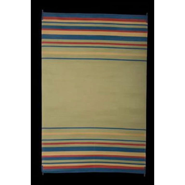 Faulkner RV Reversible RV Patio Mat - Blue, Brick, Beige &