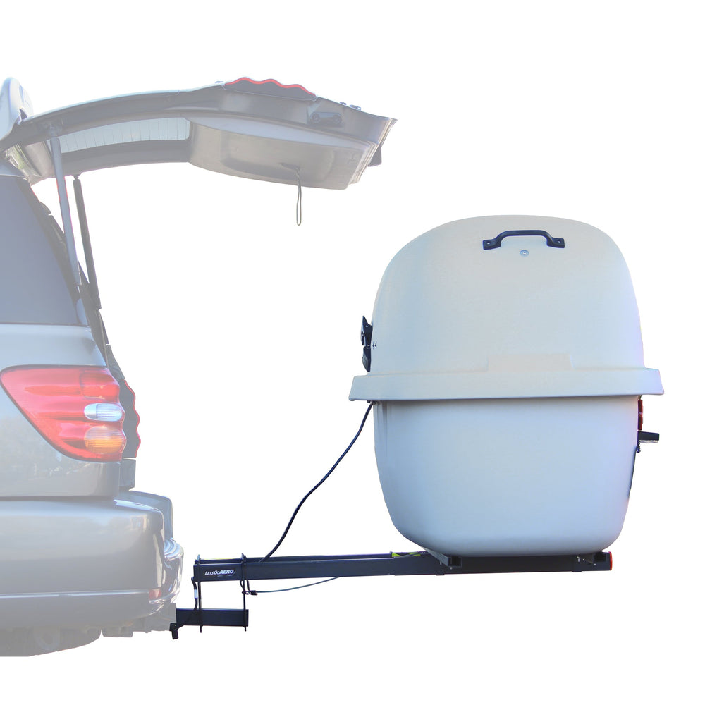 Lets GO Aero GearSpace 34 Enclosed Cargo Hitch Carrier, Light Gray