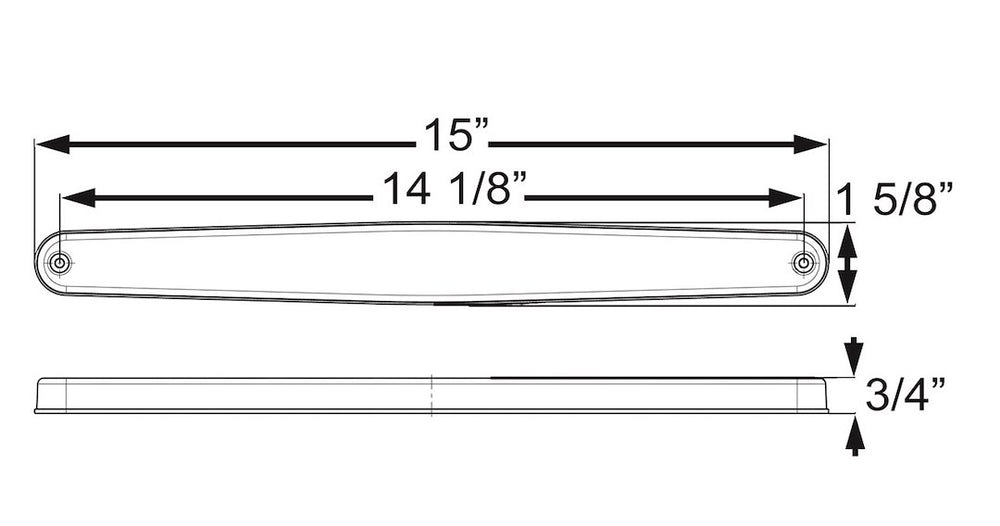 Optronics Thinline Red LED Stop/Turn/Tail Lights