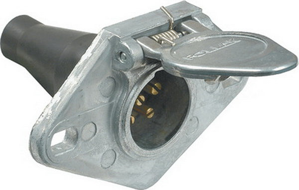 Pollak 6-Way Connector Socket With Rubber Boot, Packaged