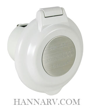 Marinco 30A Contoured Inlet 304EL-BRV