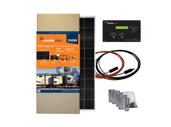 Samlex America 200W Solar Panel Kit & 30A Charge Controller | SRV-200
