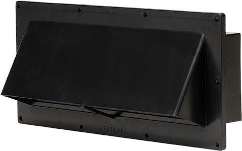 Ventline Range Wall Exhaust Vent - Locking - Black