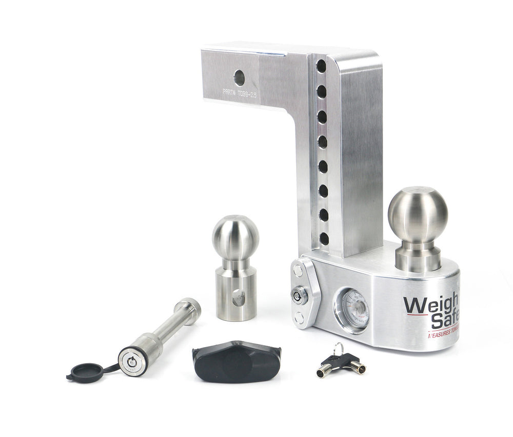 Weigh Safe Adjustable Drop Hitch Receivers WS8-2.5