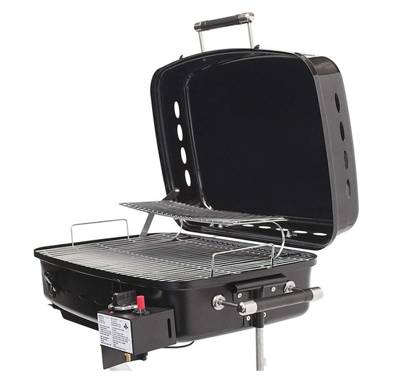 Flame King RV or Trailer Mounted Grill w/Carry Bag, Black Model #: YSNHT500