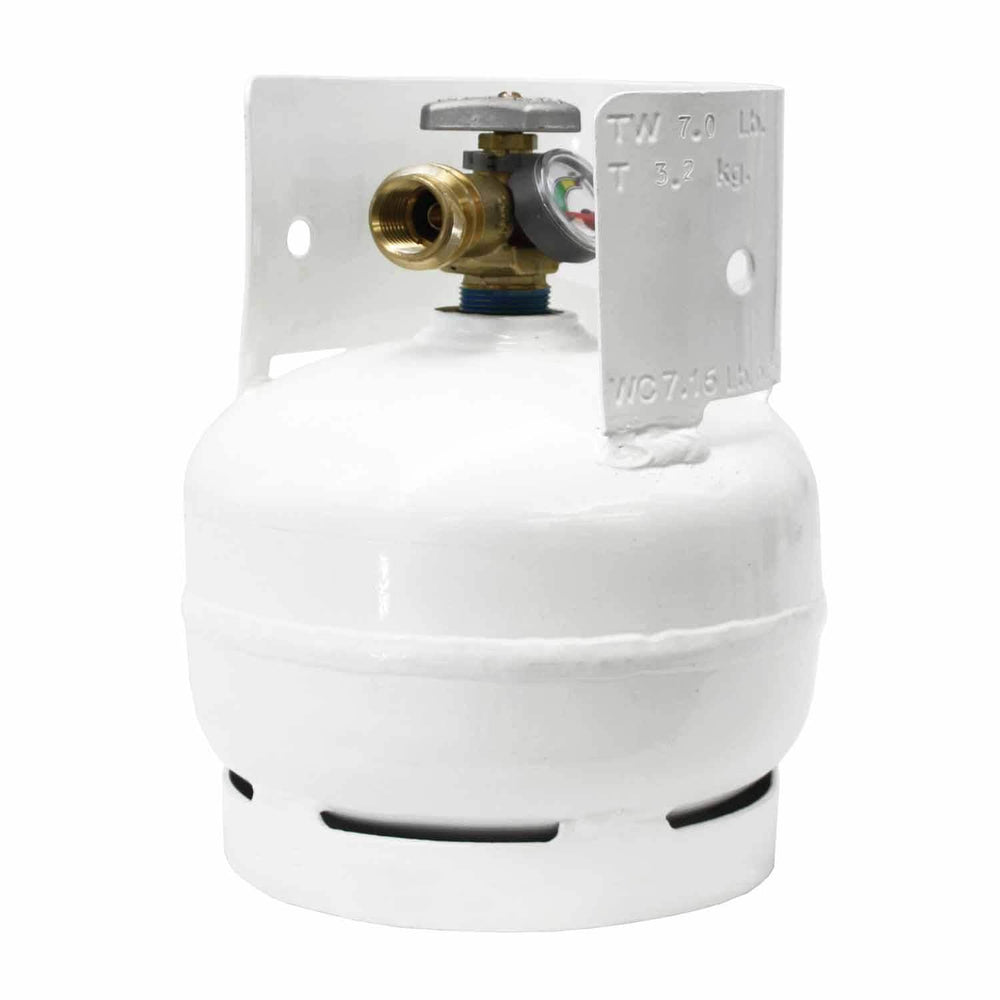 Flame King 3lb Steel Propane Tank Cylinder with Gauge and OPD