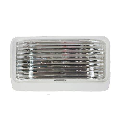 Arcon RV Porch/Utility Light with Clear Lens/White Base