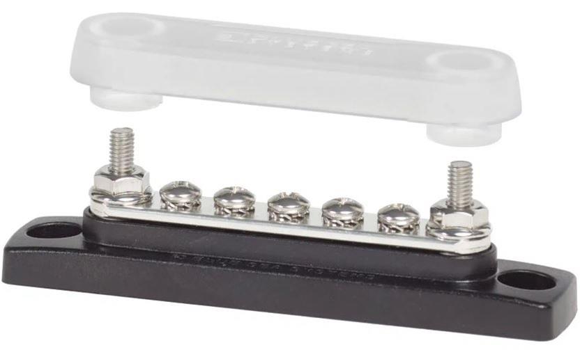 Blue Sea Systems Bornier de connexion Mini Bus 7 plots 100A + couvercle