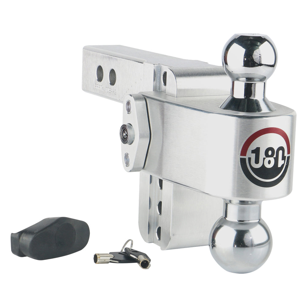 Weigh Safe 180 Hitch -KA, 2" Shaft, 4" Drop, Chrome-Plated Steel