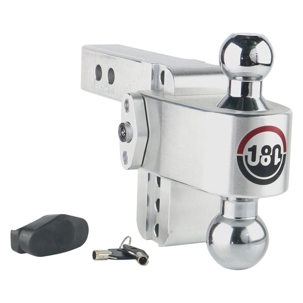 Weigh Safe 180 Hitch -KA, 2" Shaft, 4" Drop, Chrome-Plated Steel