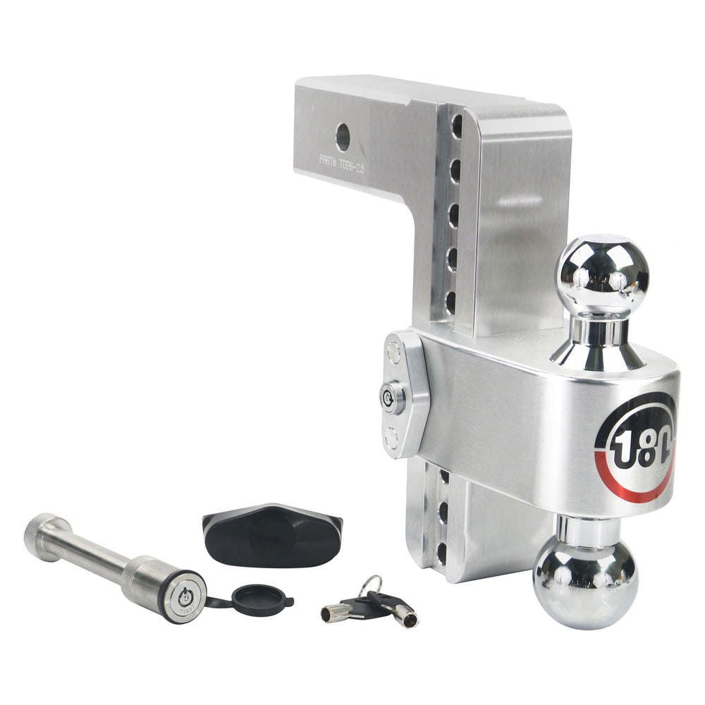 Weigh Safe 180 Hitch , 2.5" Shaft, 8" Drop, Chrome-Plated