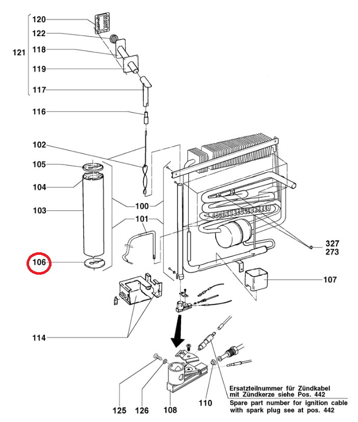 DOMETIC Refrigerator Cooling Unit Cap