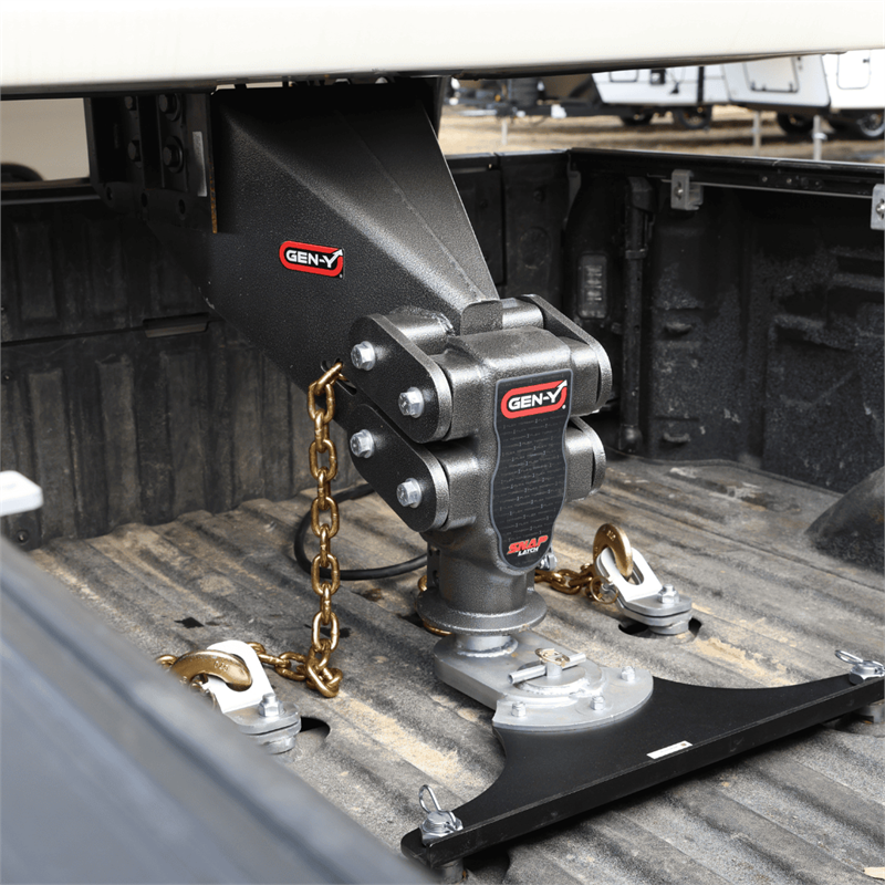 Gen-y Hitch Executive (Torsion-Flex) 5th Wheel-to-Gooseneck Pin Box GH-8076AL-BRK-BK
