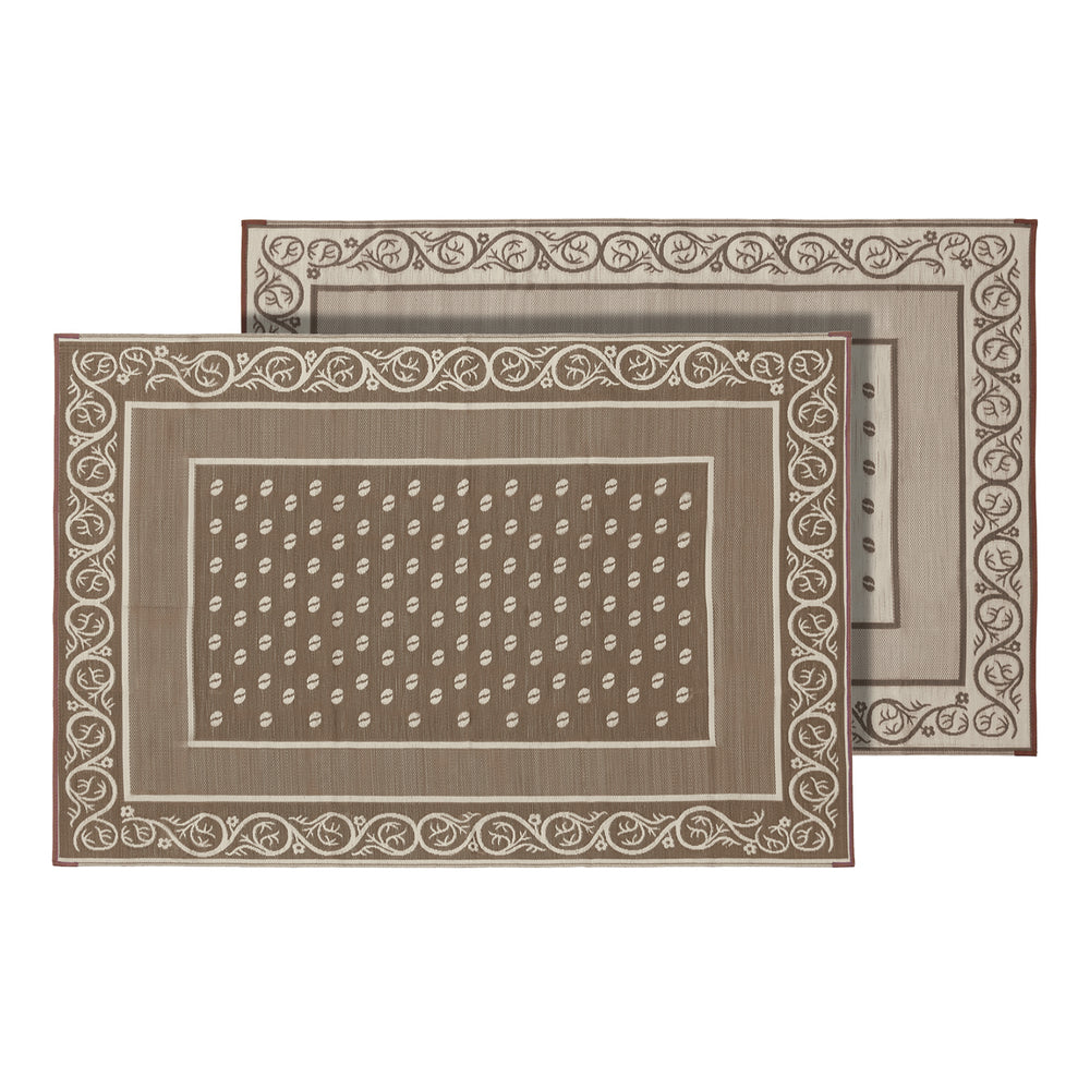 Faulkner RV Reversible RV Patio Mat - Beige Vineyard Design 48824