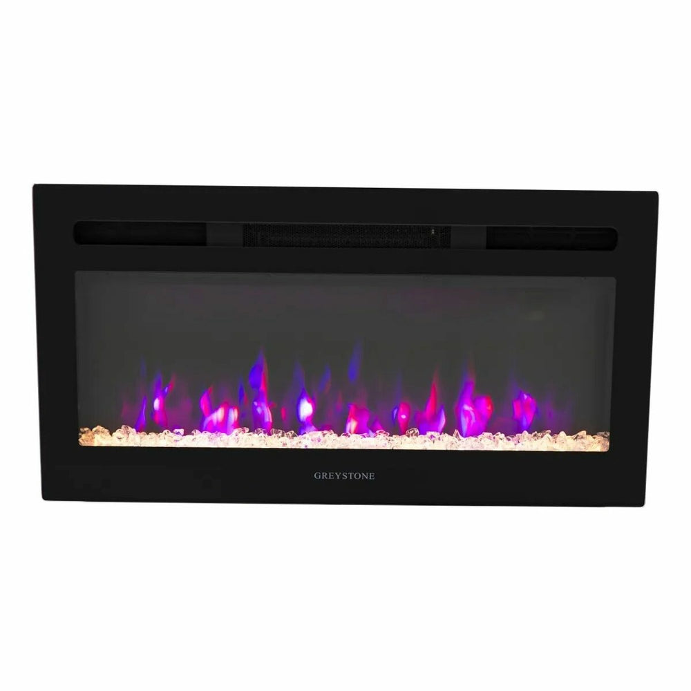 Furrion Greystone® 3-Color Crystal LED Fireplace - 31" with Remote #F31
