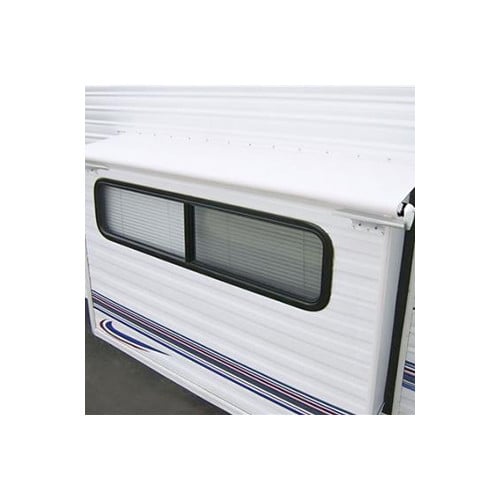 Carefree/ Alpine™ 130.5" White Vinyl Standard Slide-Out RV Awning with Rail