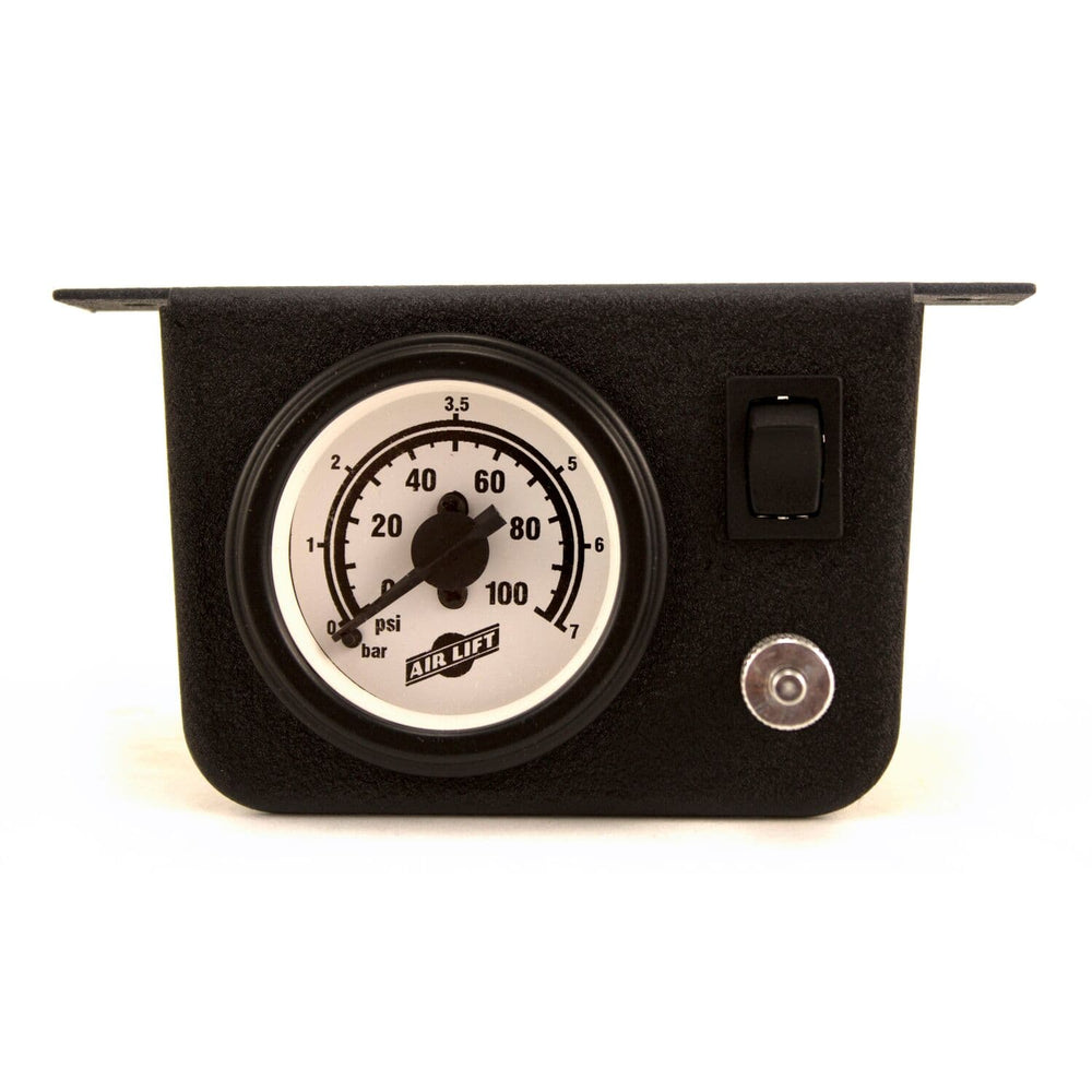 Air Lift Single Gauge Panel Assembly, 100 PSI mechanical, 2"
